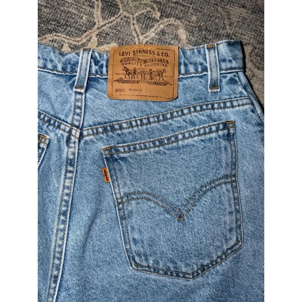 Vintage Levi's 951 Relaxed Fit Orange Tab Denim Shorts